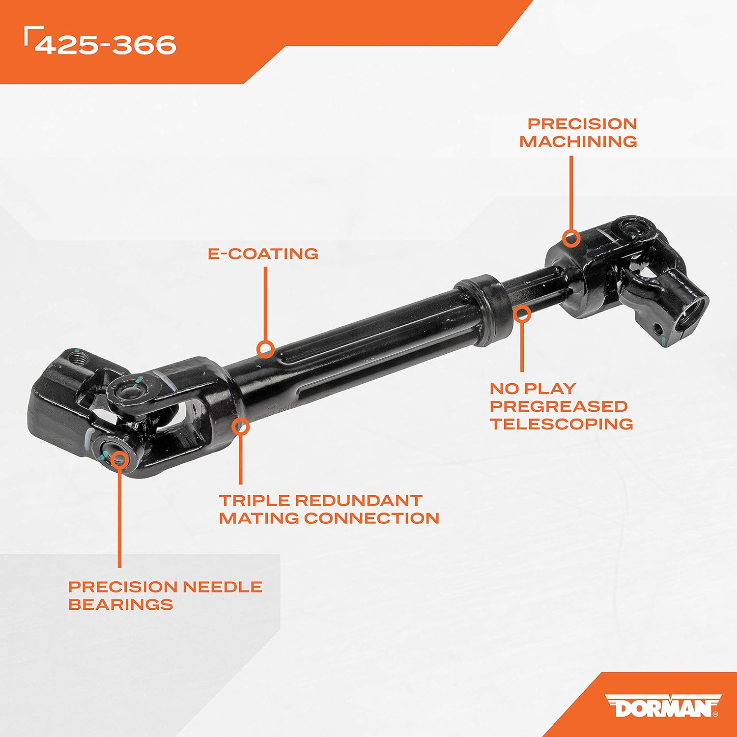 BRAND, CATEGORY, DORMAN, STEERING COLUMNS, Dorman 425-366 Steering Shaft Compatible with Select Ford/Lincoln Models