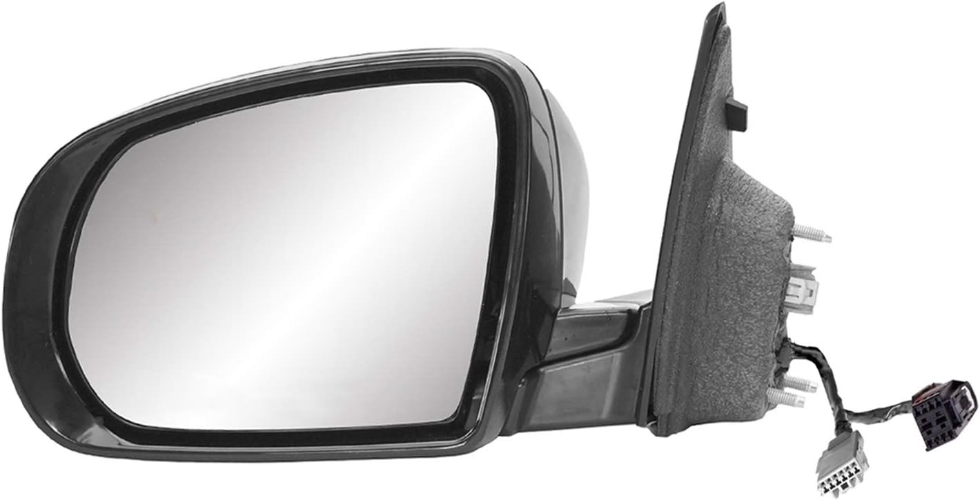 BRAND, CATEGORY, EXTERIOR MIRRORS, FIT SYSTEM, Driver Side Compass, (textured black w/PTM cover, w/turn signal, foldaway), w/o BSDS, w/o chrome trim, w/o camera, LH, Heated Power