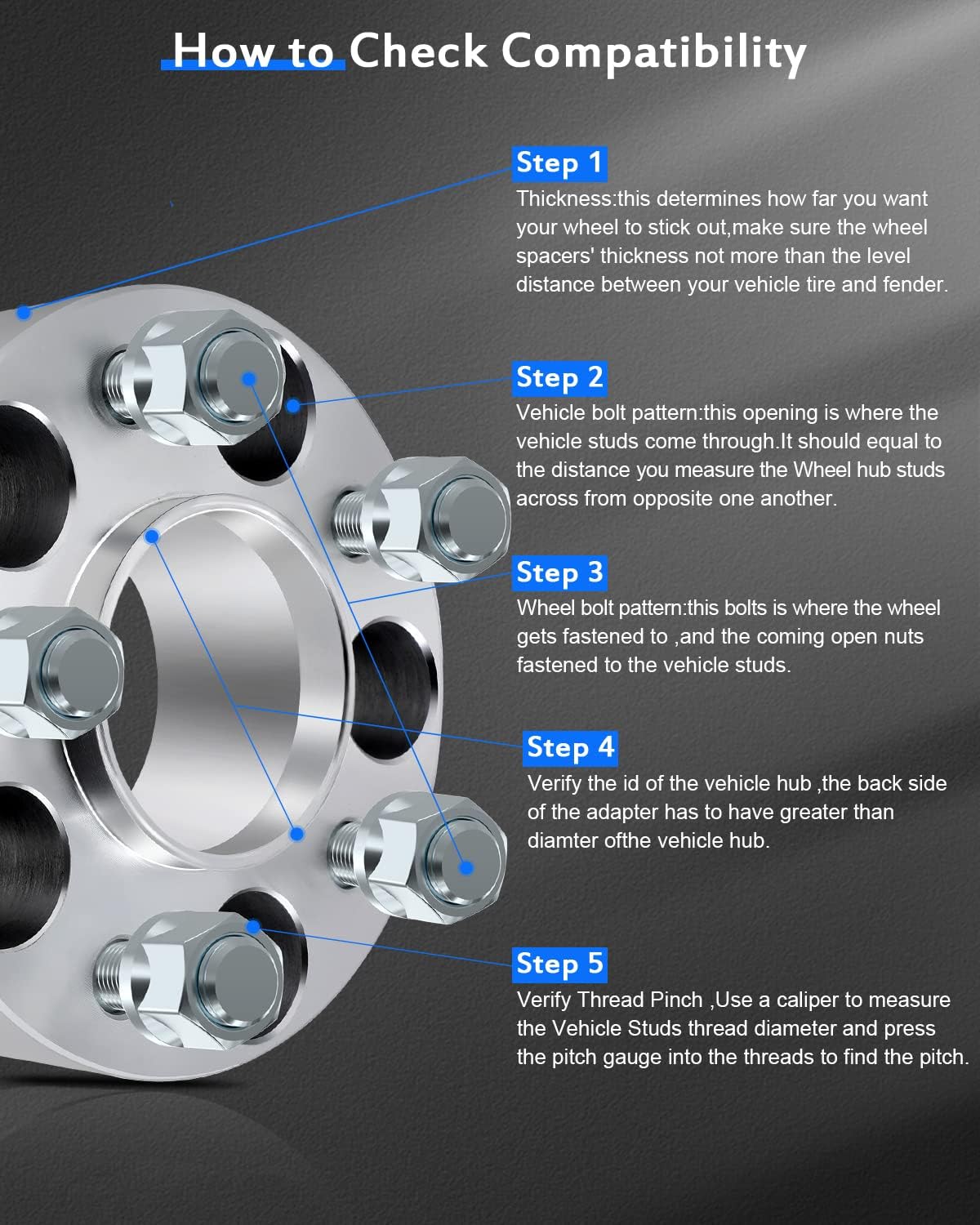 BRAND, CATEGORY, ECCPP, WHEEL ADAPTERS & SPACERS, ECCPP 2PCS 5 Lug Hubcentric Wheel Spacers 5x4.5 to 5x4.5 50mm 2" 5x114.3 to 5x114.3 Wheel Spacers for Mustang Mach 1 Crown for Victoria Edge for Ranger for Explorer for Town Car