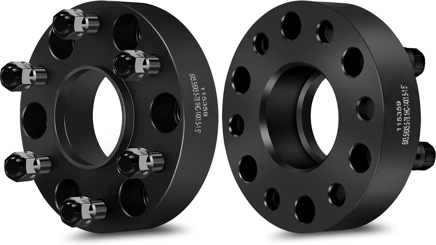 BRAND, CATEGORY, ECCPP, WHEEL ADAPTERS & SPACERS, ECCPP 2PCS 6 Lug Hub Centric Wheel Spacers 1.5 inch 6x5.5 to 6x5.5 6x139.7mm to 6x139.7mm Compatible with Silverado 1500 for Suburban Avalanche Express 1500 Tahoe with 14x1.5 Studs