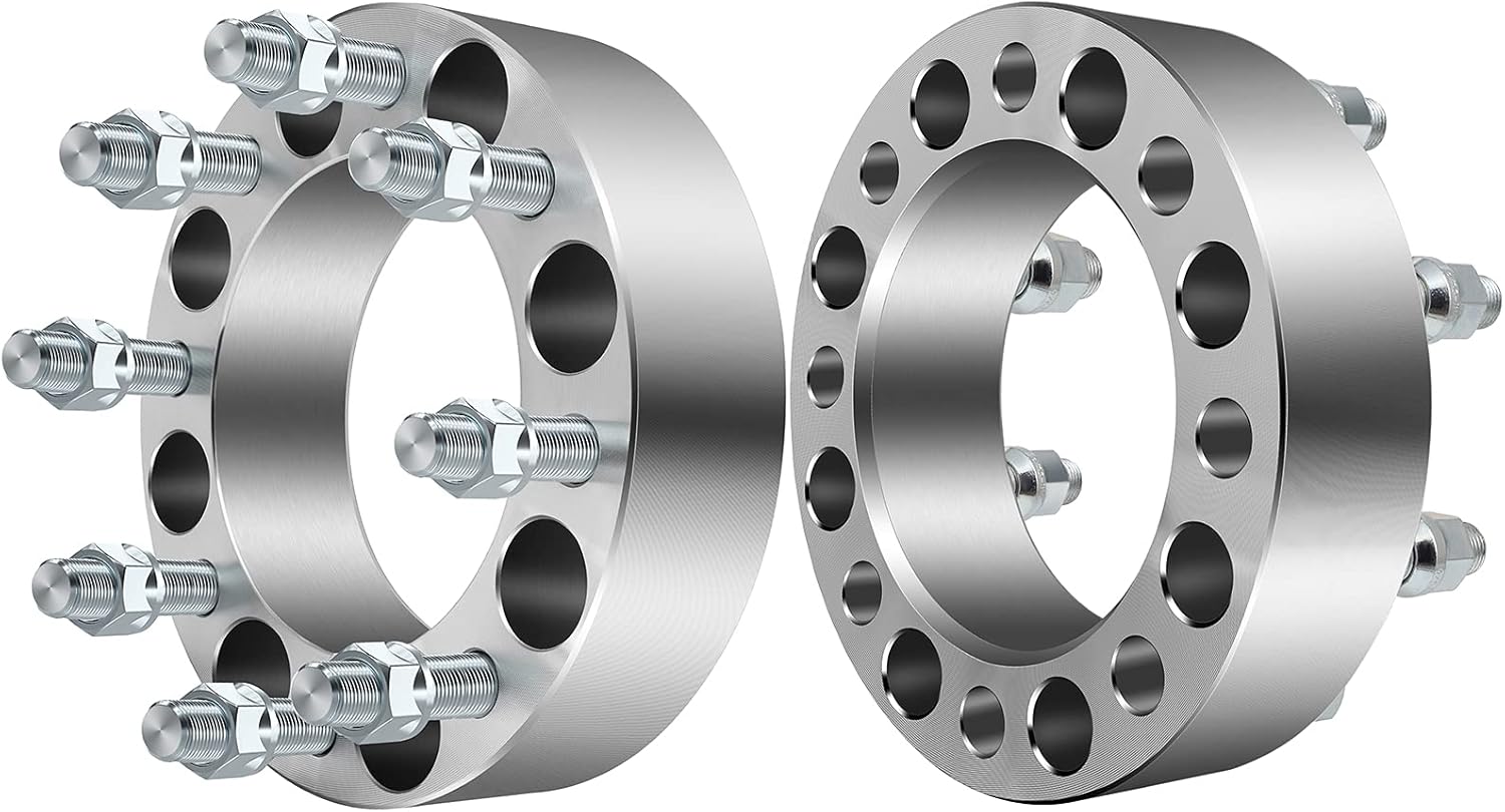 BRAND, CATEGORY, ECCPP, WHEEL ADAPTERS & SPACERS, ECCPP 2PCS 8 Lug Wheel Spacers 1.5" 8x6.5 to 8x6.5 8x165.1 to 8x165.1 126.15mm fit for Ram 3500 Dually 1994-2011 for Ford F-250 for F-350 1988-1998 for Econoline E-250 1992-2012 with 9/16" Stud