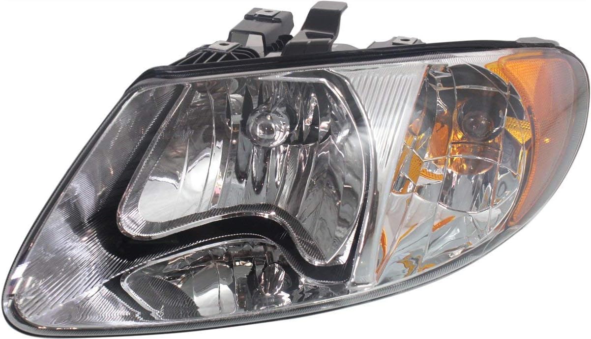 BRAND, CATEGORY, EVAN FISCHER, HEADLIGHT ASSEMBLIES, Evan Fischer Driver and Passenger Side Headlight Set of 2 Compatible with 2001-2007 Dodge Grand Caravan, 2001-2007 Caravan, Fits 2001-2007 Chrysler Town & Country & 2001-2003 Voyager -