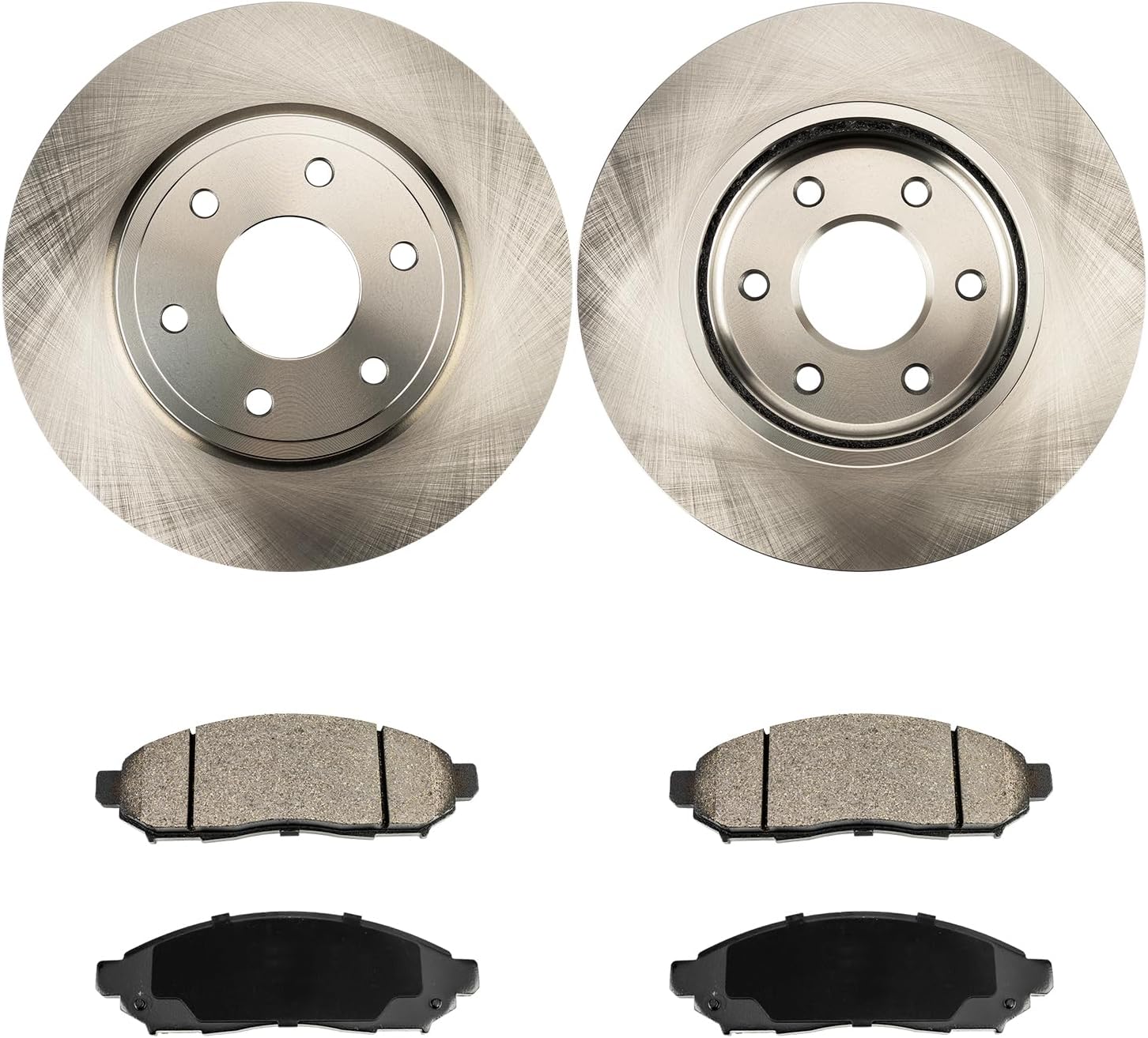 BRAKE KITS, BRAND, CATEGORY, TORCHBEAM, Front Brake Rotors and Pads kit Torchbeam replacement for 2005-2019 Frontier 2.5L, 2009-2012 Equator 2.5L, 31411+D1094 Ceramic Brake Pads and Rotors