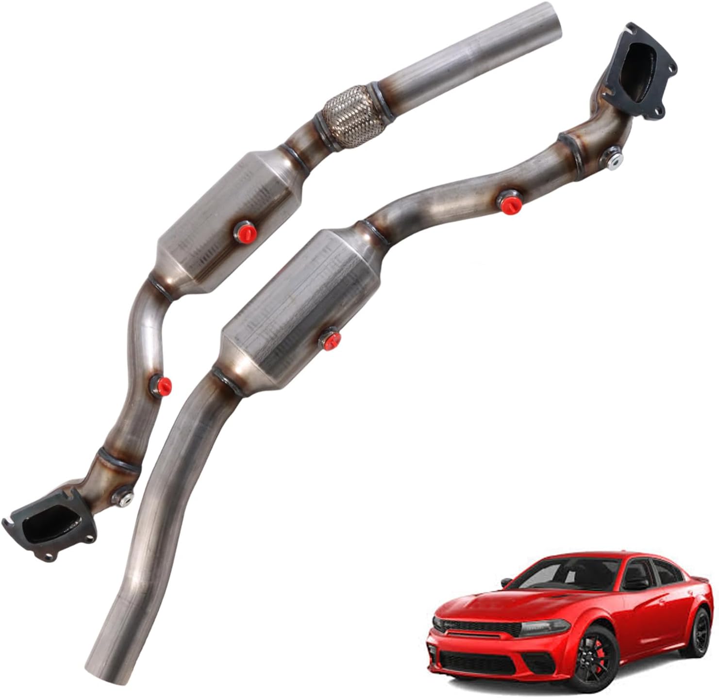 BRAND, CATALYTIC CONVERTERS, CATEGORY, FUTAIHE, Front Exhaust Manifold Catalytic Converter For 2011 2012 2013 2014 2015 2016 2017 Dodge Charger 3.6L (Left & Right)