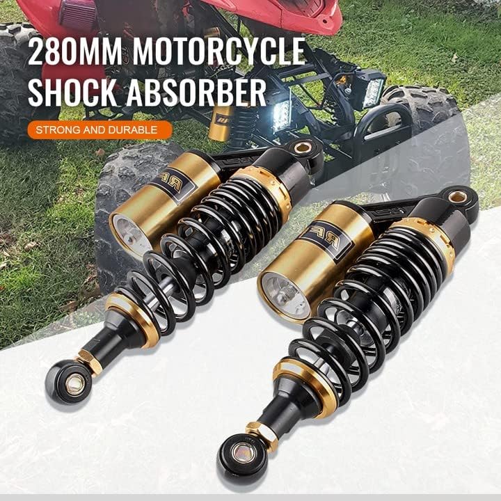 BRAND, CATEGORY, GZYF, SHOCKS, GZYF 11" 280mm Pair Rear Adjustable Air Shock Absorbers eye to eye 50-110cc for Yamaha for Honda for Suzuku for Kawasaki Go Kart Scooter