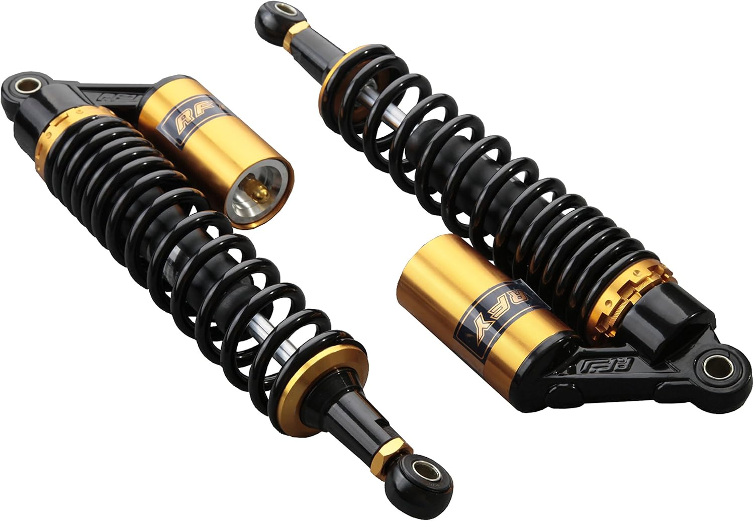 BRAND, CATEGORY, GZYF, SHOCKS, GZYF Pair 375mm Motorcycle ATV Shock Absorbers Universal for Honda for Suzuki for Yamaha for Kawasaki ATV Go Kart Quad Dirt Sport Bikes Black & Gold