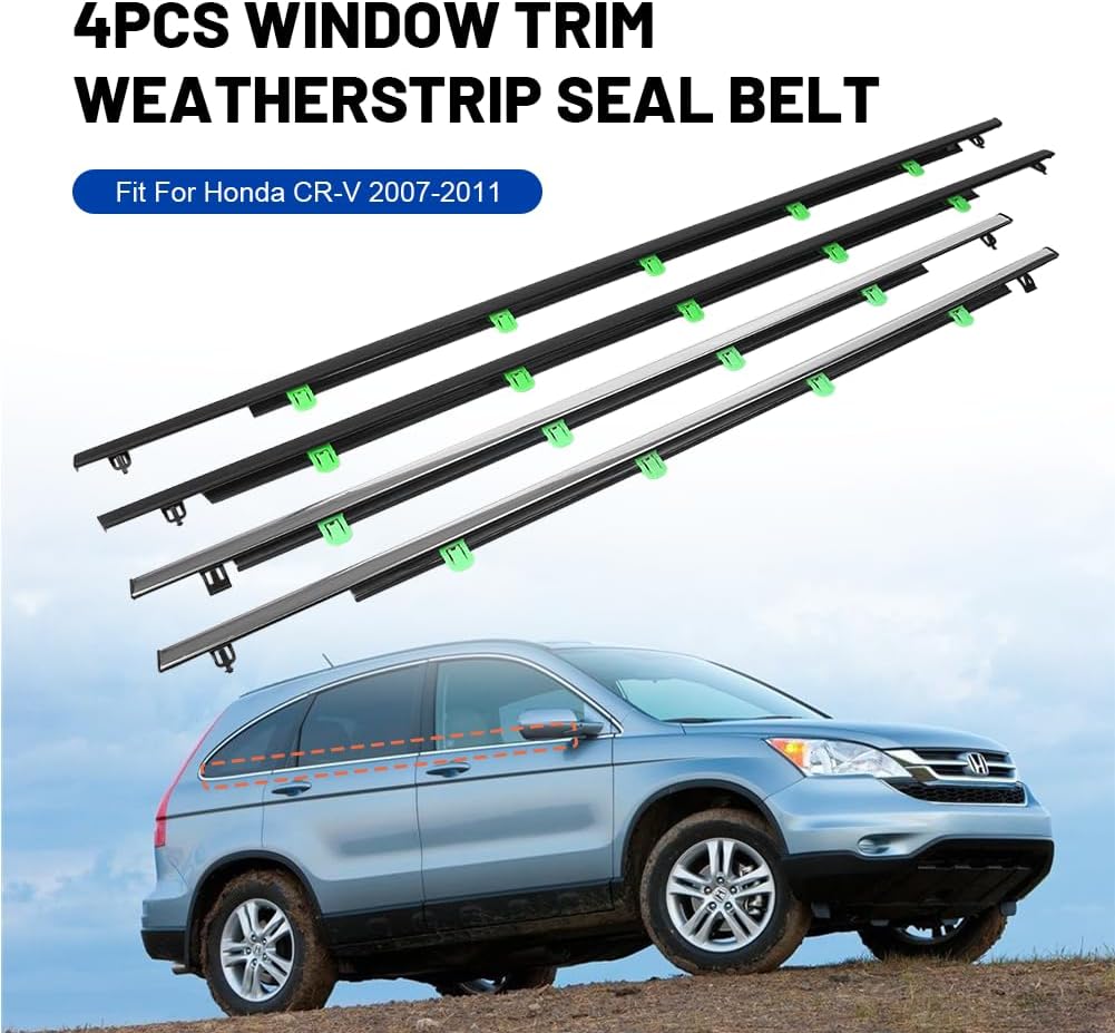 BRAND, CATEGORY, GZYF, WEATHER STRIPPING, GZYF 4PCS Door Outside Weatherstrip Trim,Window Weather Stripping,Car Window Seal Belt for Honda CR-V 2007 2008 2009 2010 2011, Replaces# 72450-T0G-A01 72410-T0G-A01 72950-T0G-A01 72910-T0G-A01