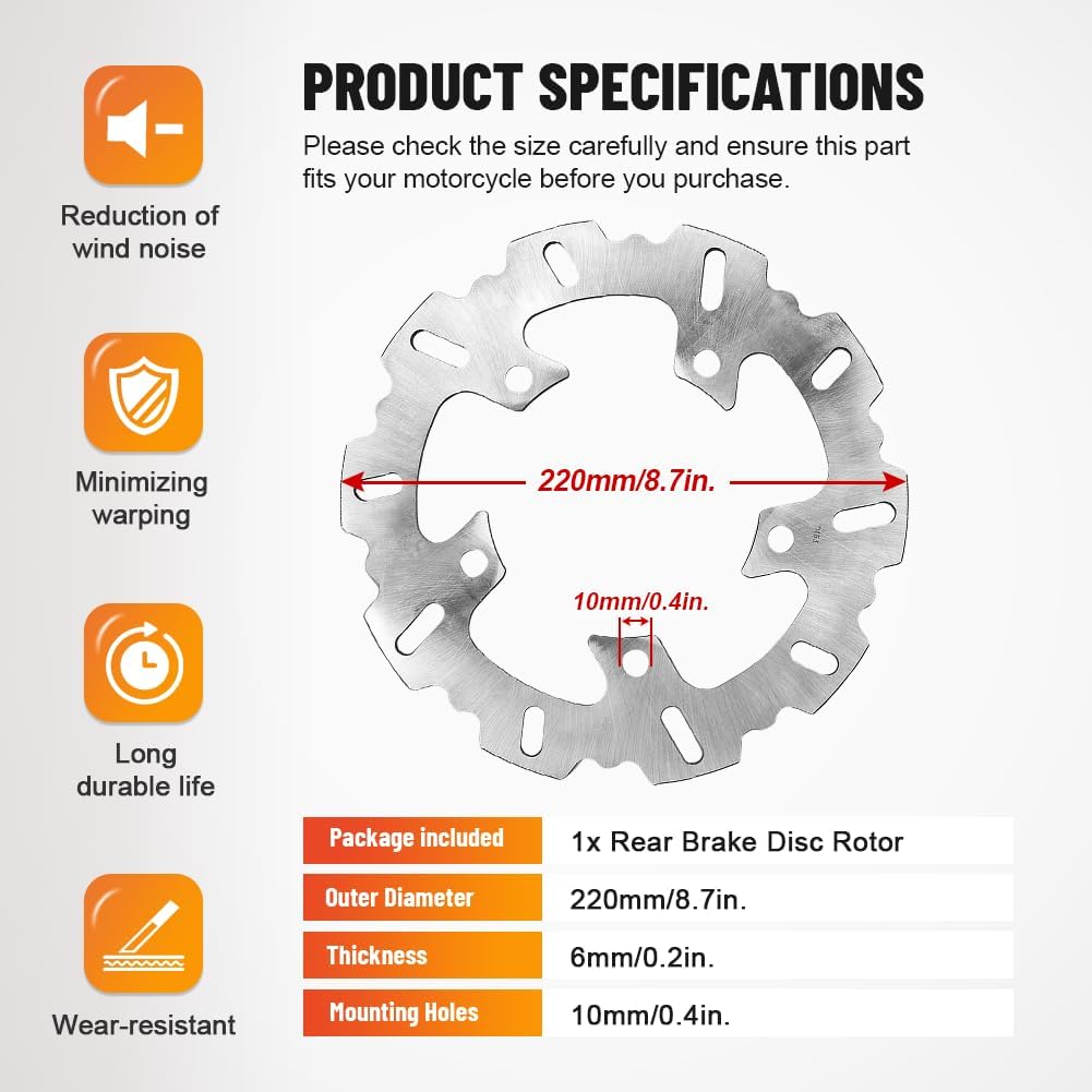 BRAND, CATEGORY, GZYF, ROTORS, GZYF Motorcycle Rear Brake Disc Rotor For YAMAHA YZF R6 2003-2015 / YZF R1 2004-2014