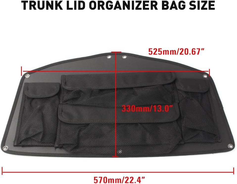 BRAND, CATEGORY, GZYF, SADDLE BAGS, GZYF Motorcycle Trunk Saddlebag Lid Organizer Compaitible with Goldwing GL1800 2001-2017