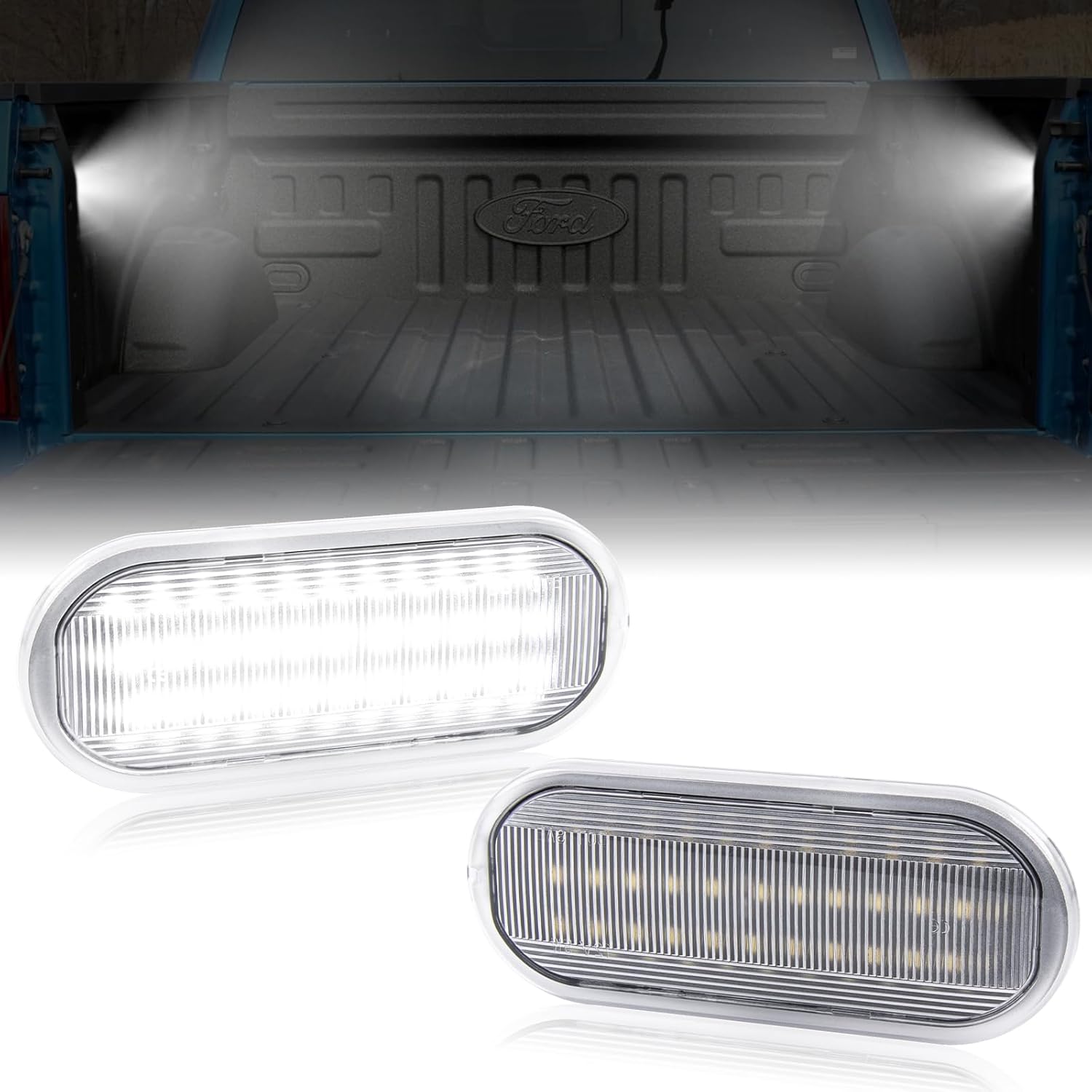 BRAND, CARGO NETS, CATEGORY, GEMPRO, Gempro LED Truck Bed Light Cargo Lamp Assembly For Ford F150 Raptor F250 F350 F450 Super Duty Pickup Truck, 6000K White