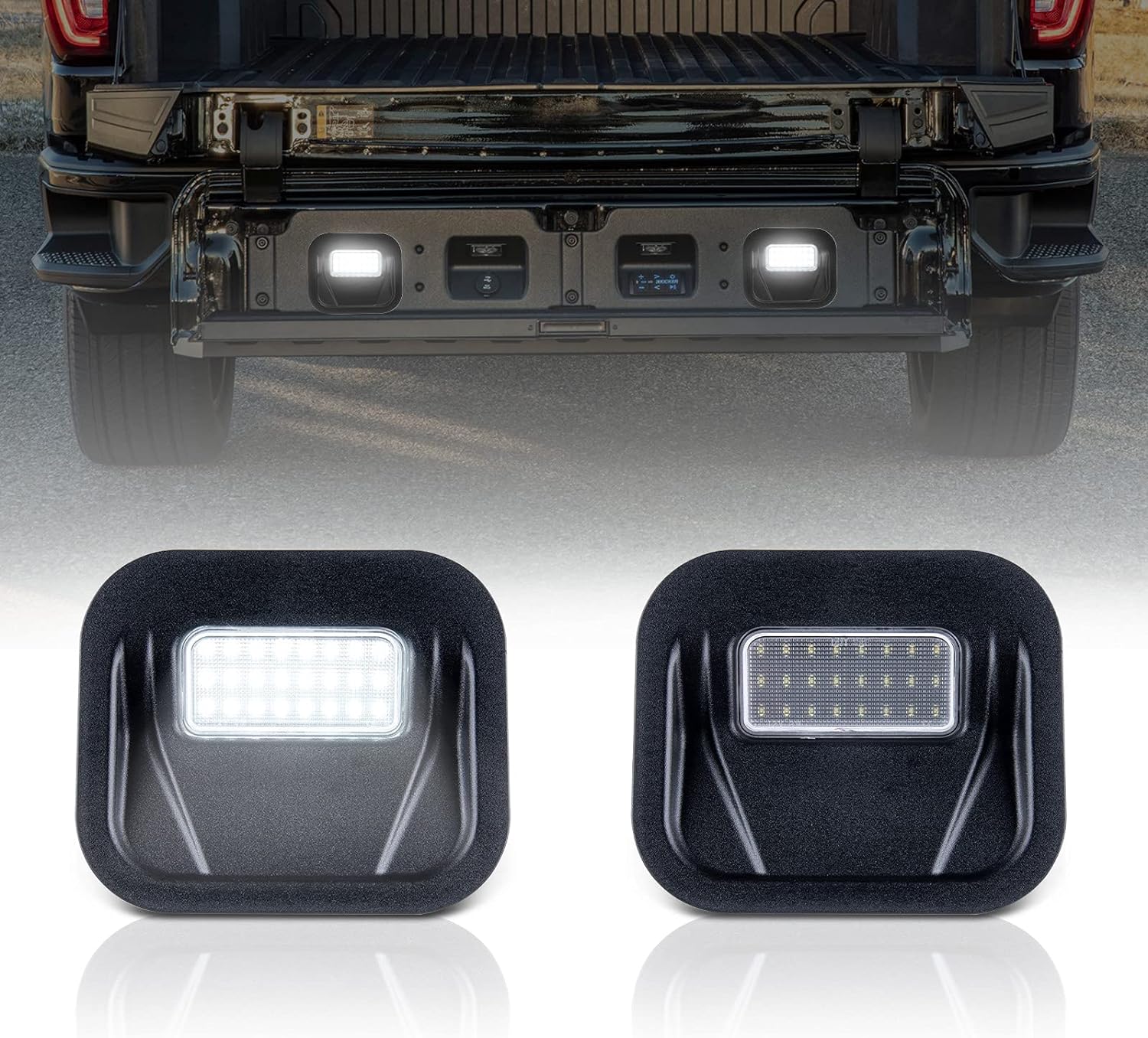 BRAND, CATEGORY, GEMPRO, LIGHT BARS, Gempro Tailgate Step Light LED Multi-Pro Truck Bed Lamp Compatible with GMC Sierra 1500 2500HD 3500HD Silverado 1500 2500HD 3500HD Replacement for 84347814(OEM)