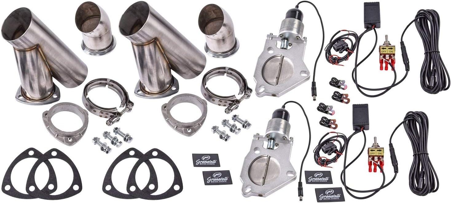 BRAND, CAT-BACK SYSTEMS, CATEGORY, GRANATELLI, Granatelli 307540K Electric Exhaust Cutout System 4 Tube Diameter Include