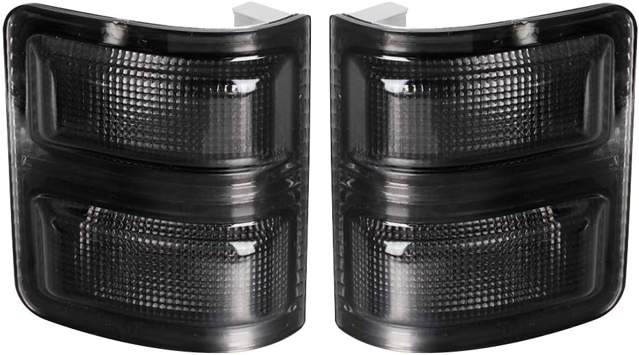 BRAND, CATEGORY, HERCOO, SIDE MARKER & TURN SIGNAL COMBOS, HERCOO Smoke Side Mirror Marker Lights Lens Compatible with 2008-2016 F250 F350 F450 Super Duty Turn Signal Aftermarket Replacement, Qty: 2