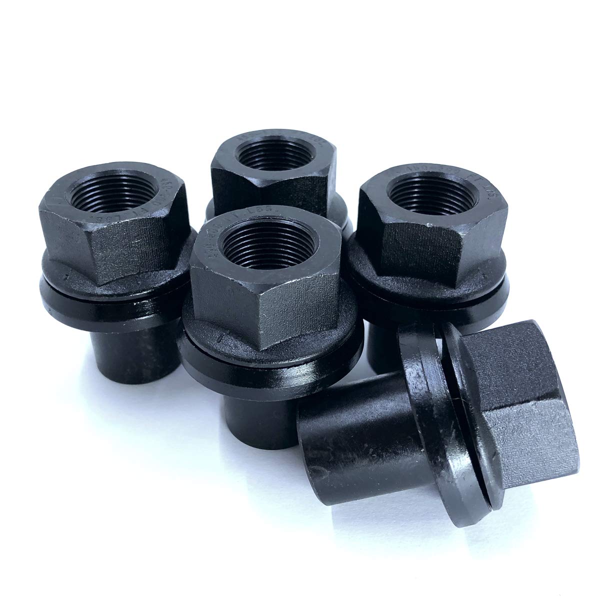 BRAND, CATEGORY, HALTEC, LUG NUTS, Haltec 6 Two Piece 28mm Sleeve Flanged M22x1.5 Wheel Nuts 33mm Hex Unimount Hub Pilot