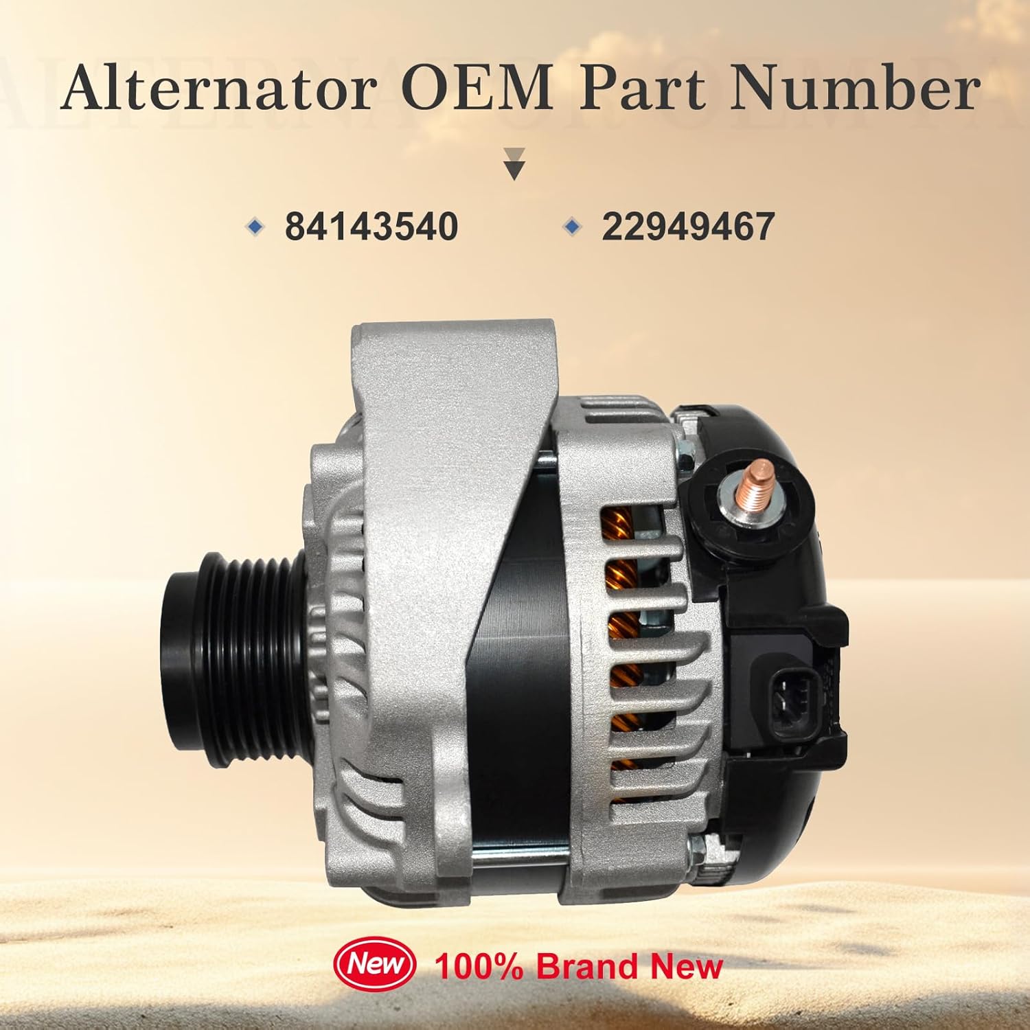 ALTERNATORS, BRAND, CATEGORY, JAXIVO, High Output Alternator - UPGRADE 170 AMP 12V For 2014-2018 Chevy Silverado GMC Sierra 1500, 2015-2020 Suburban Tahoe Yukon Denali Cadillac Escalade 4.3 5.3 6.2L; #22949467 84143540