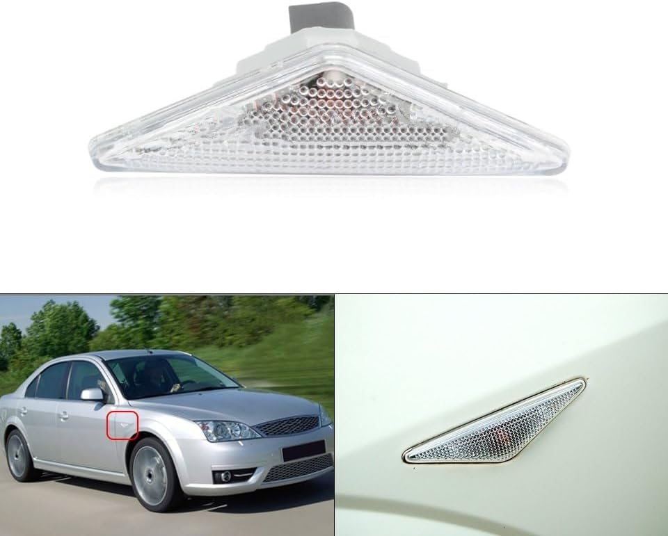 BRAND, CATEGORY, SIDE MARKER & TURN SIGNAL COMBOS, WINDTALKER, Indicator Light Side Turn Signal Light Housing Fender Lamp for Mondeo 2000-2006 for Focus 1998-2005 with Lamp Bulb Left=Right Wing Mirror Indicator Lamp