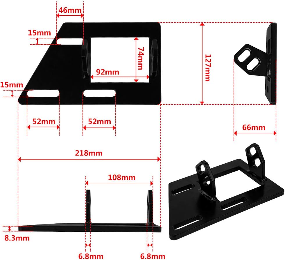 BRAND, CATEGORY, ENGINE MOUNTS, PQY, Iron Conversion Motor Mounts+Frame Mount Adapter Plate Compatible with 1983-2005 Chevy GMC Blazer Jimmy Sonoma S10 S15 V8 SBC 350