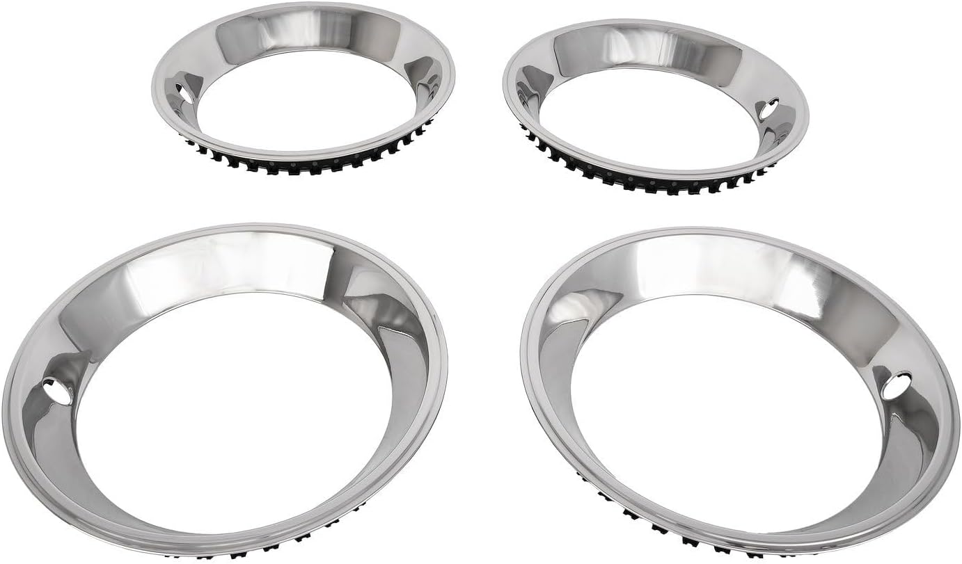 BRAND, CATEGORY, JEGS, TRIM RINGS, JEGS Stainless Steel Trim Ring Set for 14 in. x 7 in. Wheels