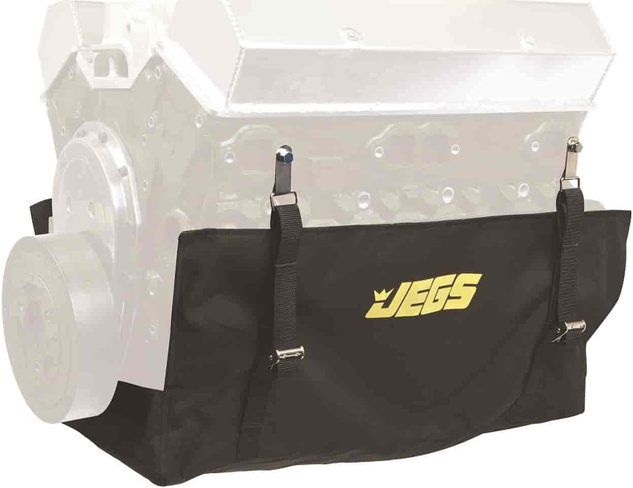 BRAND, CATEGORY, JEGS, OIL CLEANUP ABSORBERS, JEGS Universal Engine Diaper - NHRA Sportsman Accepted For Competition - Not SFI Rated - Made In USA - Fits 6 To 10 Quart Wet Sump Systems