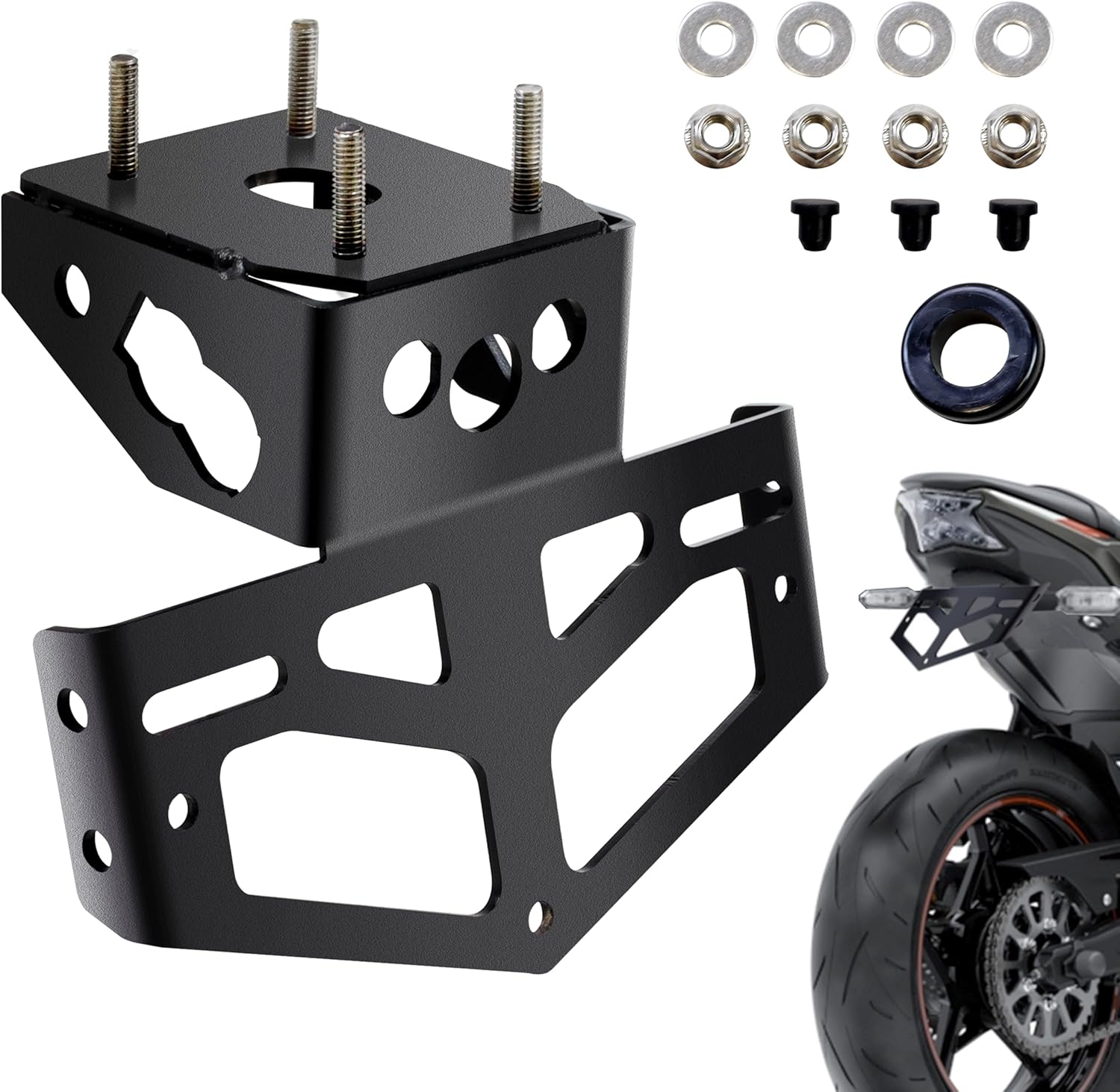 BRAND, CATEGORY, FENDER ELIMINATORS, JY PERFORMANCE, JY PERFORMANCE Fender Eliminator Compatible with Ninja 650 Z650 ZX650 2017 2018 2019 2020 2021 2022 2023 License Plate Bracket Plate Mount