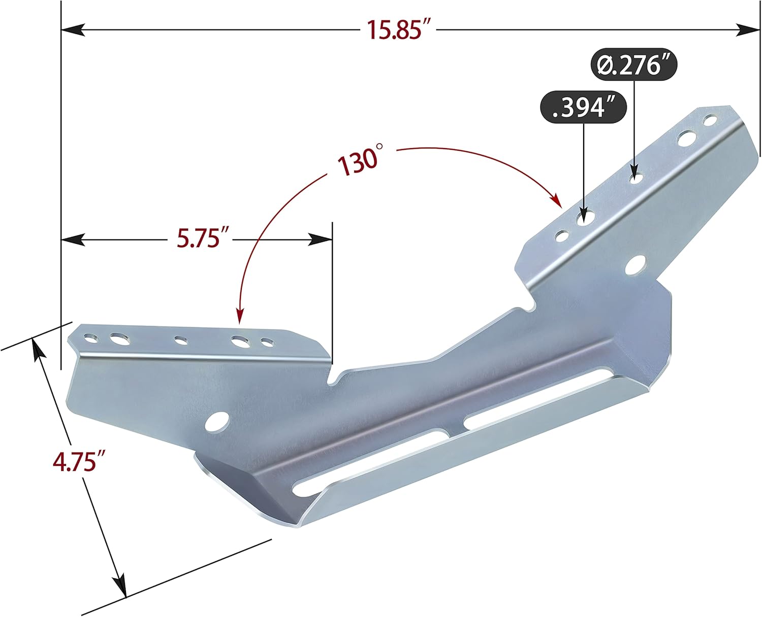 BRAND, CATEGORY, GUIDES & ROLLERS, JY PERFORMANCE, JY PERFORMANCE Pontoon Wing Brackets Bunk Bolster Boat Pontoon Trailer V Wing Brackets