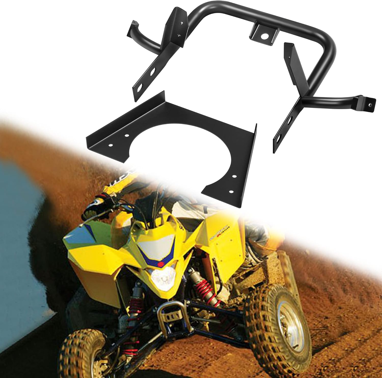 BRAND, BUMPERS, CATEGORY, JY PERFORMANCE, JY PERFORMANCE Rear Grab Bar Bumper Compatible with Suzuki LTR450 LTR LT-R 450 LTR 450 2006-2009 Quadracer