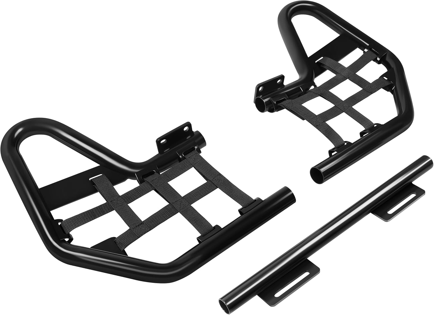 BRAND, CATEGORY, JY PERFORMANCE, NERF BARS, JY PERFORMANCE TRX 250EX 250X TRX250EX TRX250X Sportrax Nerf Bars Steel Bar Nets Compatible with 2001-2020 Honda (Includes 3 Colors of Webbing: Black, Red, Blue)