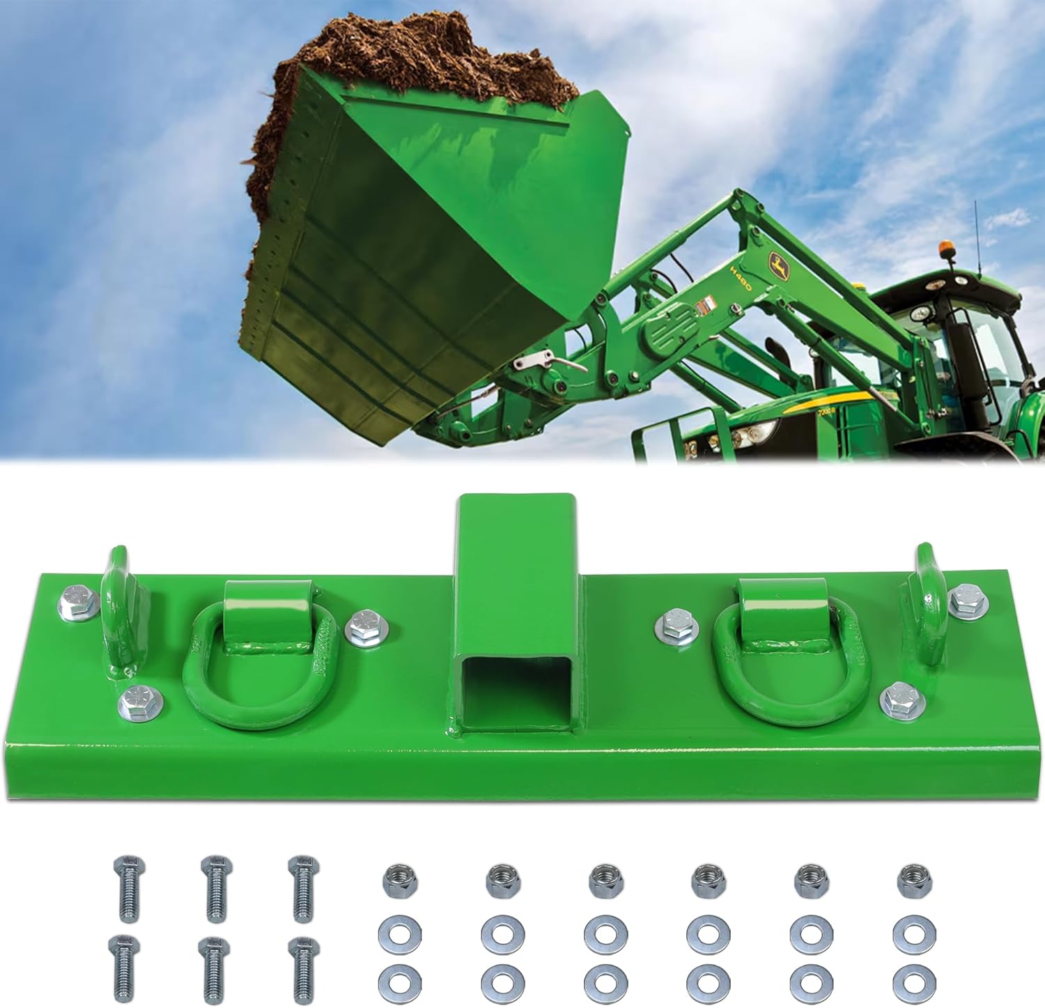 BRAND, CATEGORY, JY PERFORMANCE, TOW HOOKS, JY PERFORMANCE Tractor Grab Hooks Compact Tractor Bucket Hooks Bolt On Compatible with John Deere 1025R 2320 2520 2720 2025R 2032R 2038R 3032E 4010 4100 4110 4115