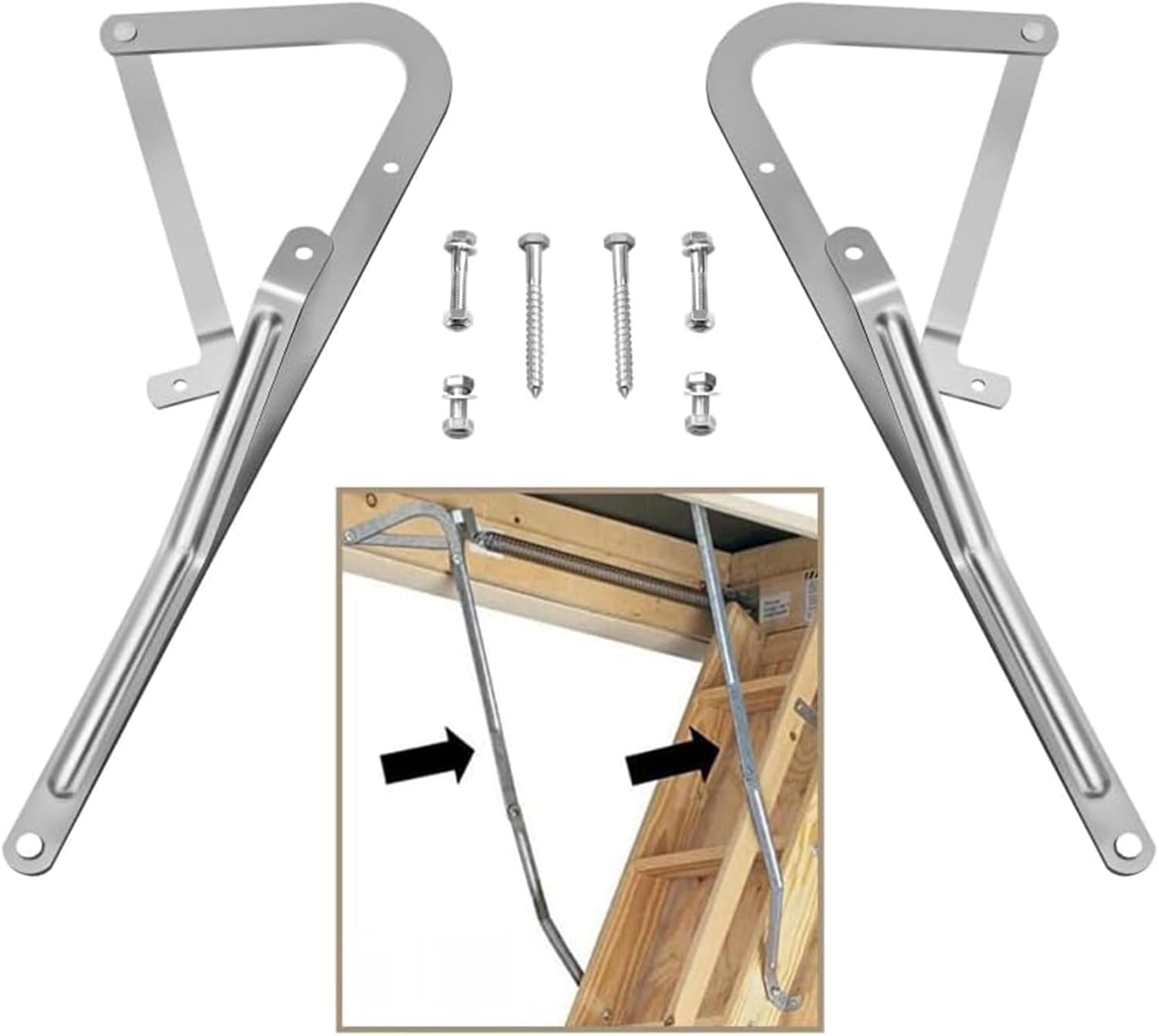 ACCESSORIES, BRAND, CATEGORY, JY PERFORMANCE, JY Performance Attic Ladder Spreader Hinge Arms Replacement Kit for W2210 Werner 55-1 MFG 2006 and Older - Pair