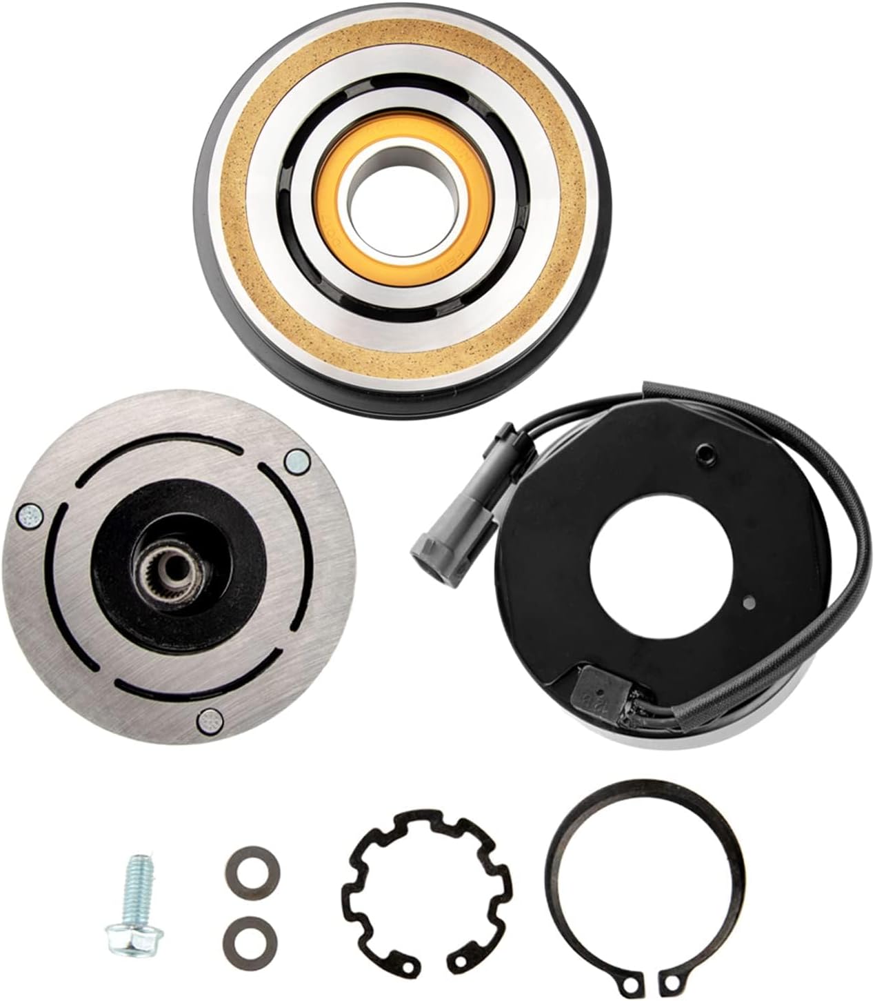 BRAND, CATEGORY, COMPRESSOR CLUTCHES, KAC, KAC AC A/C COMPRESSOR CLUTCH KIT PULLEY COIL Compatible With 2000-2013 SILVERADO 1500 2001 2002 2003 2004 2005 2006 SILVERADO 1500 HD