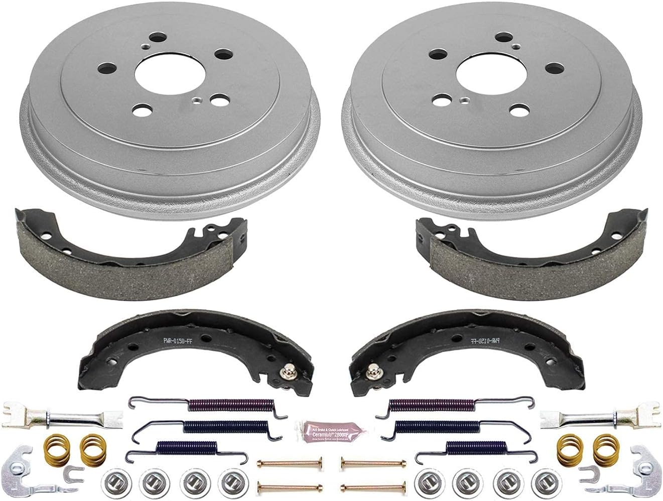 BRAND, CATEGORY, DRUM BRAKE, POWER STOP, KOE15385DK Autospecialty Rear Replacement OE Brake Drums and Brake Shoes Kit For 2003 2004 2005 2006 2007 2008 Toyota Corolla [Vehicle Specific For Models Assembled in USA ONLY]