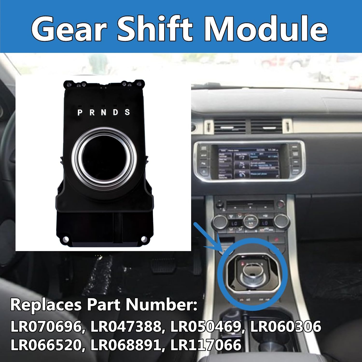 BRAND, CATEGORY, SHIFTERS, WEONEFIT, LR070696 Gear Shift Control Module, Transfer Control Shifter Panel Replacement for Land Rover Range Rover Evoque 2012-2018, Discovery Sport 2015-2023 OE# LR047388 LR050469 LR060306 LR068891