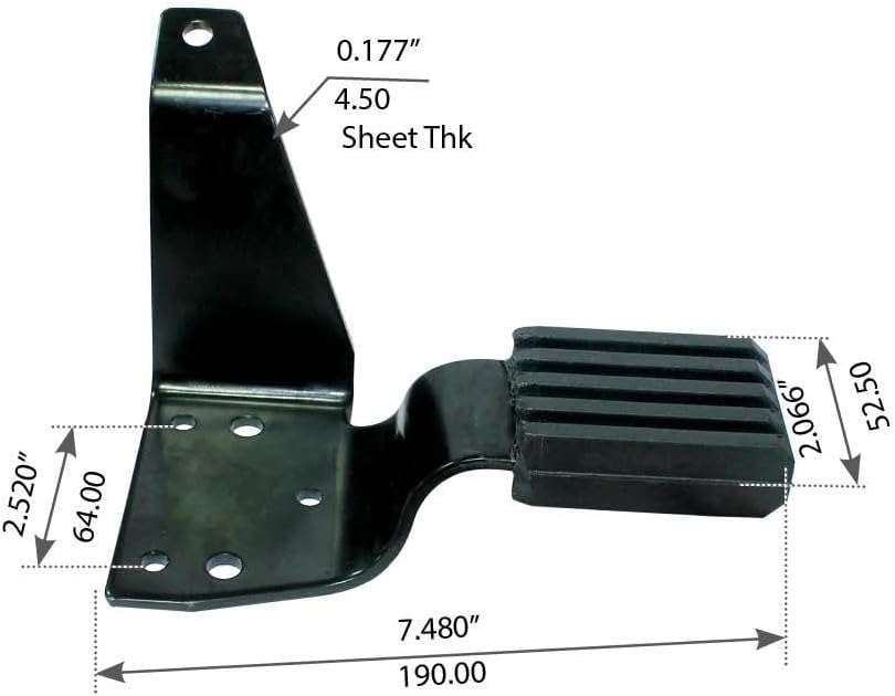 BRAND, CATEGORY, FORTPRO, HOODS, Left Side Hood Rest Bracket Compatible with Mack CH/CL/CX/CV - Replaces 140QM434M, 20802371 | F245638