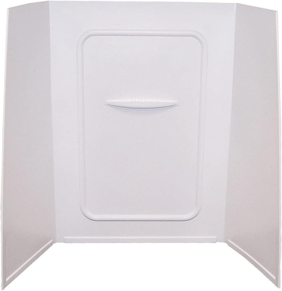 BRAND, CATEGORY, LIPPERT COMPONENTS, SHOWERS & BATHTUBS, Lippert Replacement 24" x 36" x 59" Parchment Bathtub Wall Surround with Scratch-Resistant ABS Acrylic for RVs, Manufactured Homes, Travel Trailers, 5th Wheels, Motorhomes - PPF243659SPK