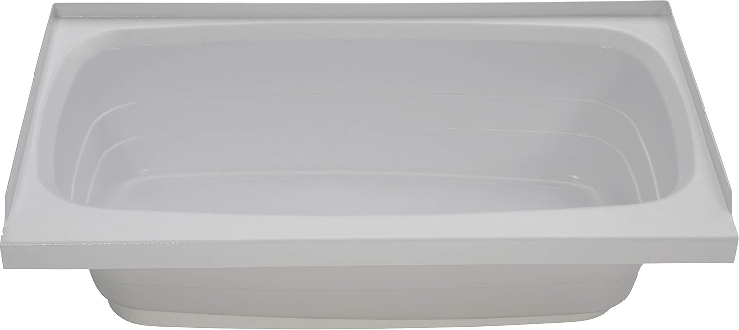 BRAND, CATEGORY, LIPPERT COMPONENTS, SHOWERS & BATHTUBS, Lippert Replacement 24" x 40" White Bathtub with Right Drain, Scratch-Resistant ABS Acrylic for RVs, Travel Trailers, 5th Wheels, Motorhomes - W2440RHSPK