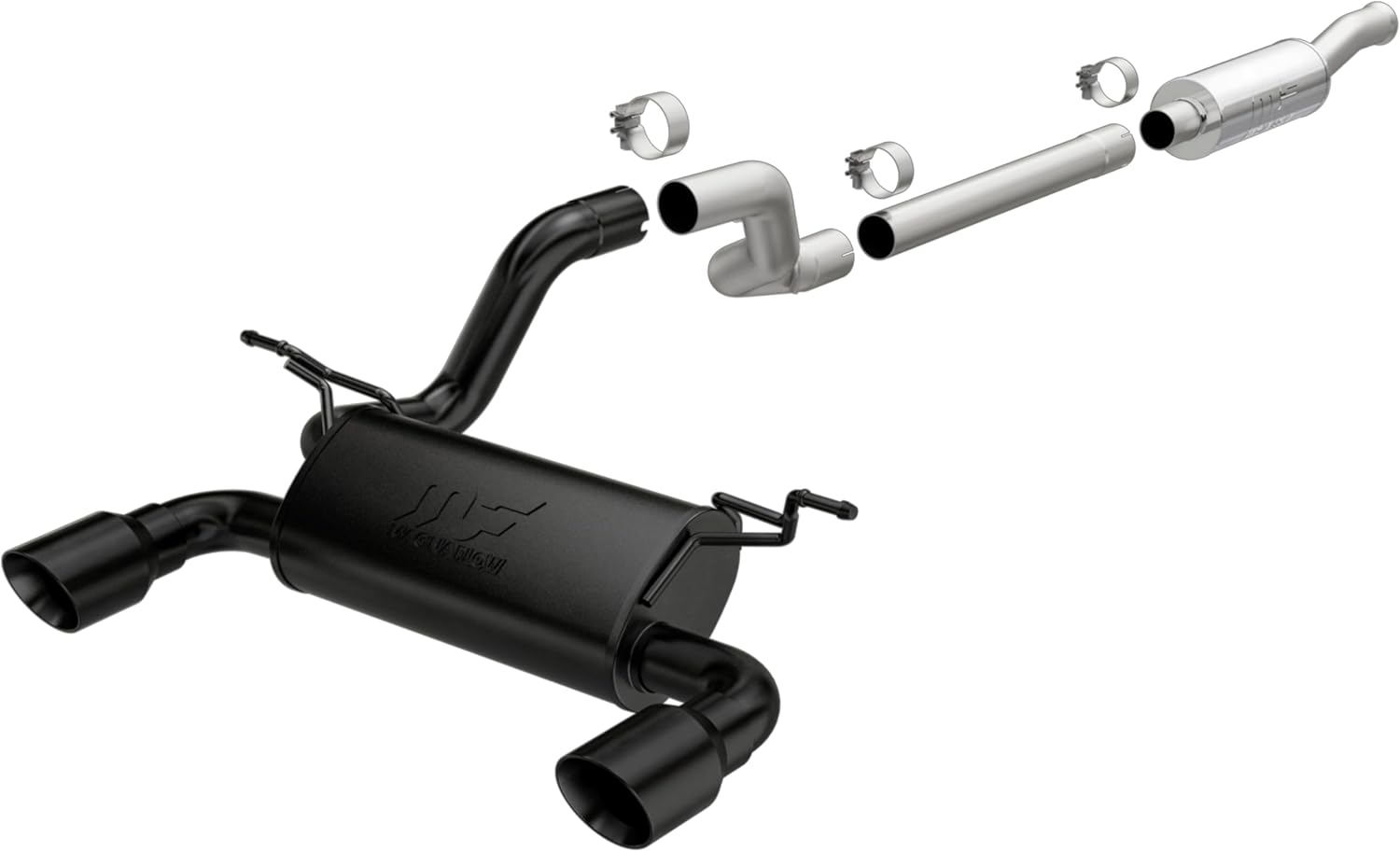 BRAND, CAT-BACK SYSTEMS, CATEGORY, MAGNAFLOW EXHAUST PRODUCTS, MagnaFlow 2018-2023 Jeep Wrangler Street Series Cat-Back Performance Exhaust System, V6 3.6L, Black Coated