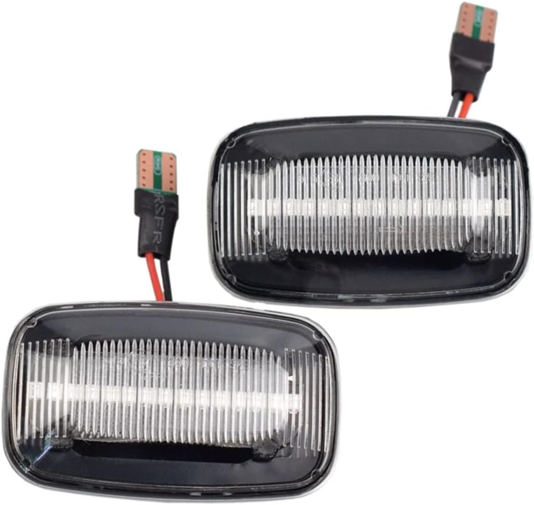 BRAND, CATEGORY, SIDE MARKER ASSEMBLIES, WINDTALKER, Mirror Indicator 2Pcs Dynamic Side Marker Fender Lights Flowing Turn Signal Light Side for Land Cruiser 70 80 100 Series