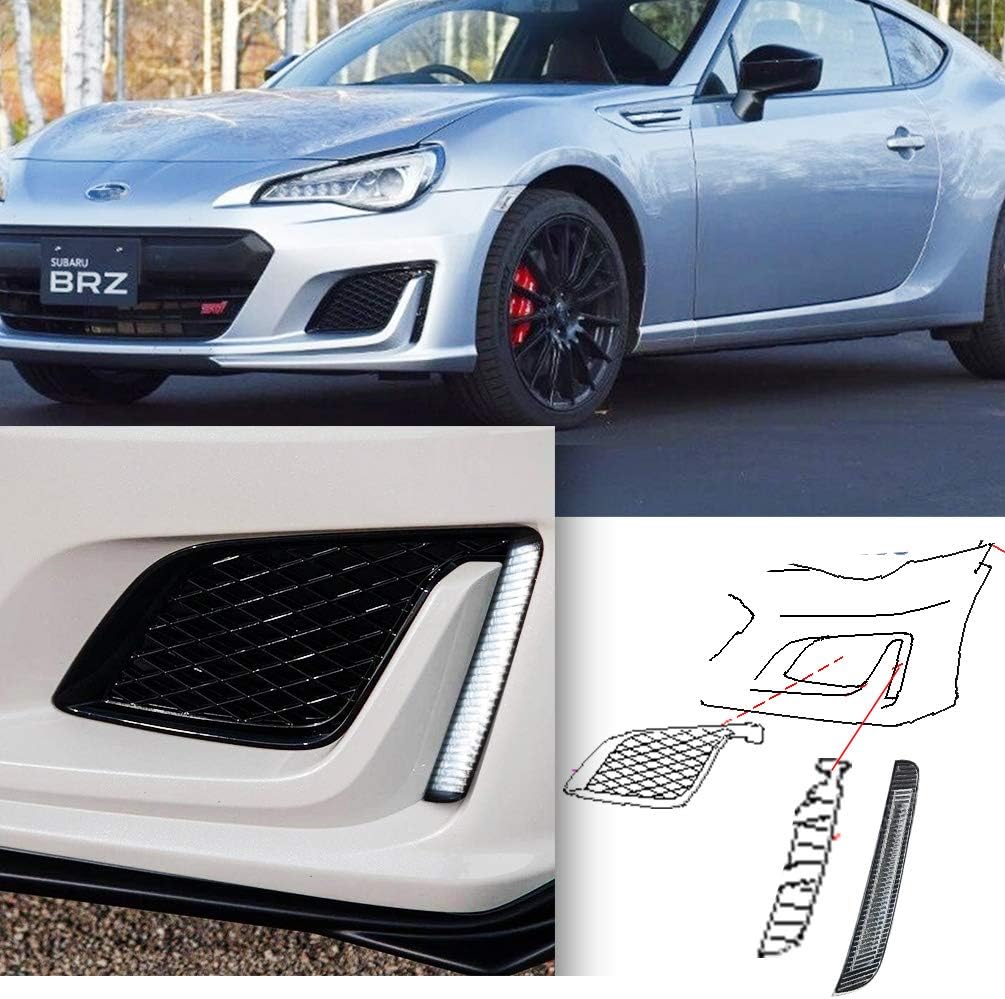 BRAND, CATEGORY, DAYTIME RUNNING LIGHT MODULES, NJSBYL, NJSBYL BRZ LED Daytime Running Lights For 2017-2020 Subaru BRZ LCI Clear Lens Bright Xenon White LED Front Bumper Cover DRL Lamps