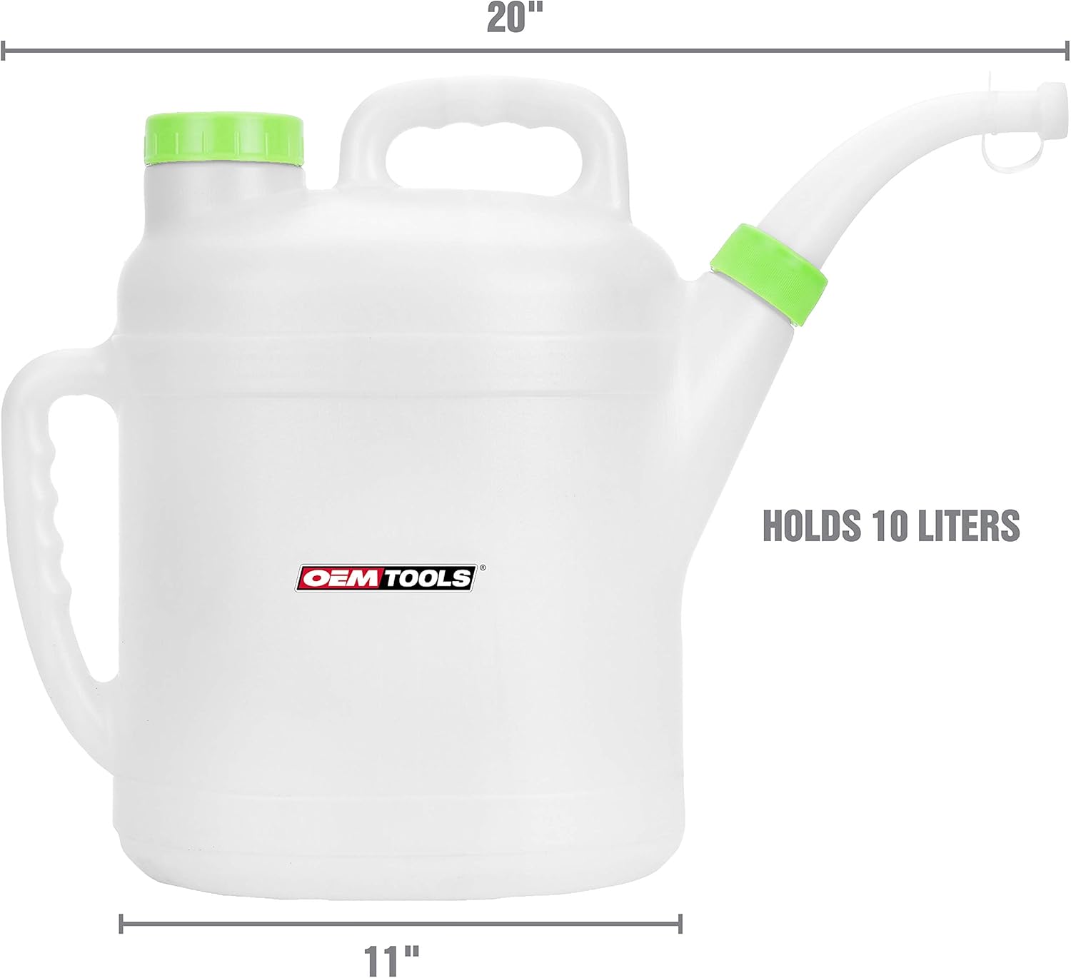 BRAND, CATEGORY, GAS CANS, OEMTOOLS, OEMTOOLS 87018 10L Oil Jug With Spout, Automotive Fluid Container, Translucent Motor Oil Dispenser With Spout, Motor Oil Container Automotive Oil Pitcher