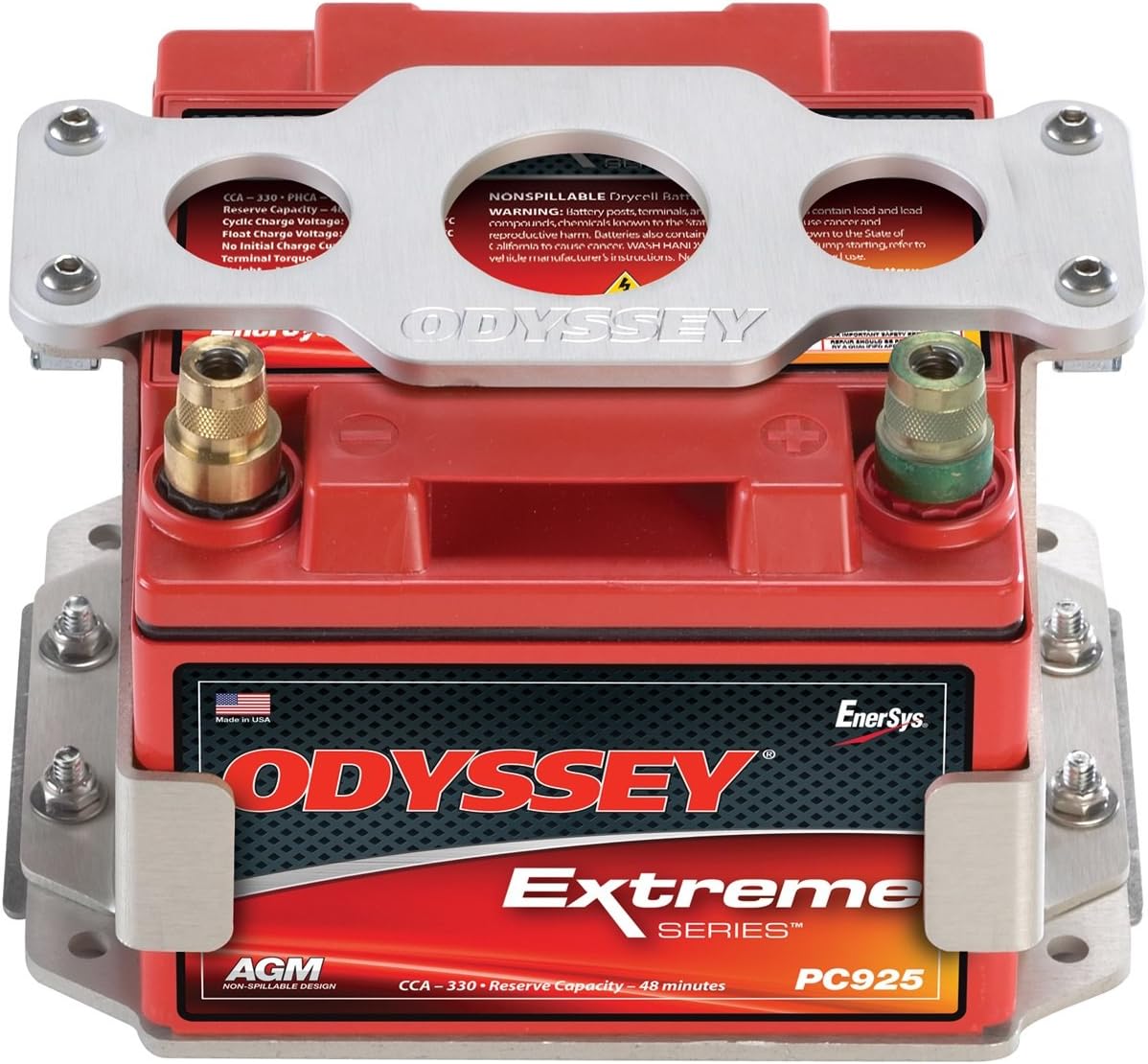 BATTERIES, BRAND, CATEGORY, ODYSSEY, Odyssey Battery HK-PC925 Hold Down Kit For Use w/PN[PC925] Brushed Aluminum Hold Down Kit