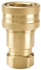 BRAND, CATEGORY, COUPLINGS, PARKER QUICK COUPLINGS, Parker BH1-60 Valved Hydraulic Quick Coupler 1/8 NPT Female Brass