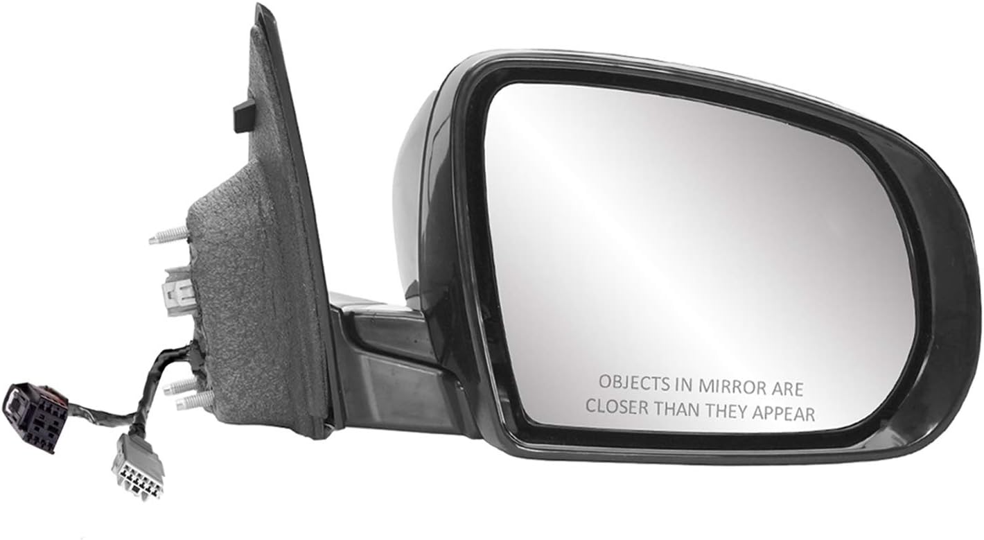 BRAND, CATEGORY, EXTERIOR MIRRORS, FIT SYSTEM, Passenger Side Compass, (textured black w/PTM cover, w/turn signal, foldaway), w/o BSDS, w/o chrome trim, w/o camera, RH, Heated Power