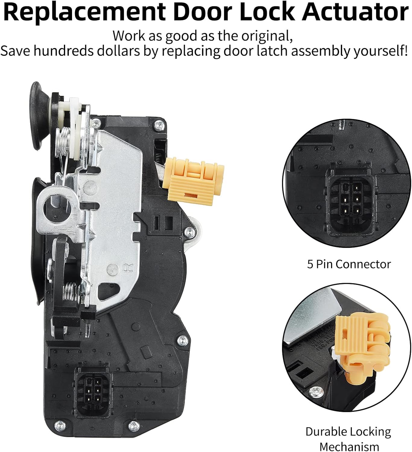 BRAND, CATEGORY, POWER DOOR LOCK, SYERAL, Power Door Lock Actuator Rear Right Passenger Side 931-109 Latch Motor Replacement for 2007-2009 Cadillac Escalade Chevy Silverado Suburban Avalanche Tahoe GMC Yukon