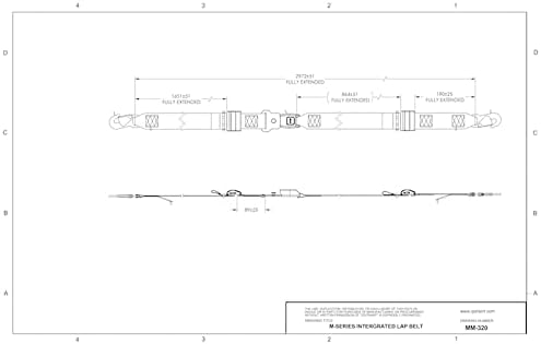 BRAND, CATEGORY, Q'STRAINT, SEAT BELTS, Q'Straint M Series Integrated Lap Belt - To be Attached to Rear Belts PN: MM-320