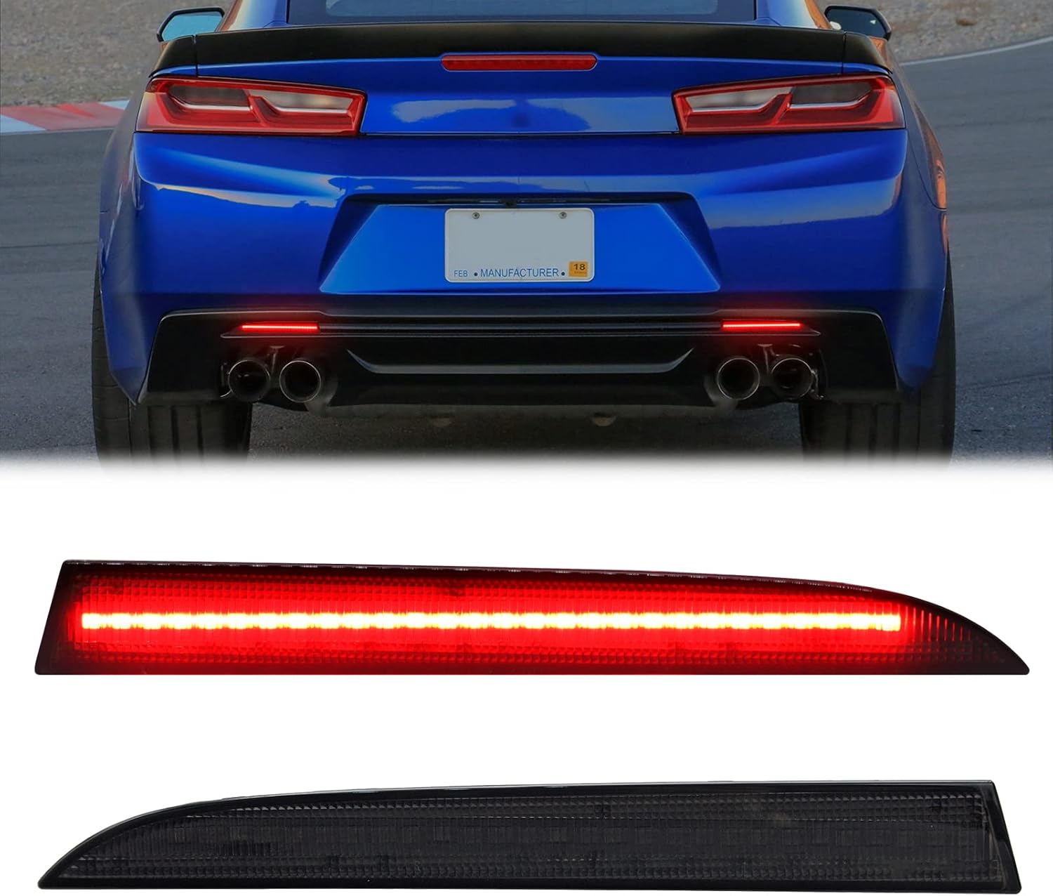 BRAND, CATEGORY, R&F AUTO, REFLECTORS, R&F Auto LED Rear Bumper Reflector Light Compatible with C'hevy Camaro 2016-2022, Traverse 2013-2017, Replacement for C'adillac ATS / XT5 Rear Bumper Reflector Brake Lamps