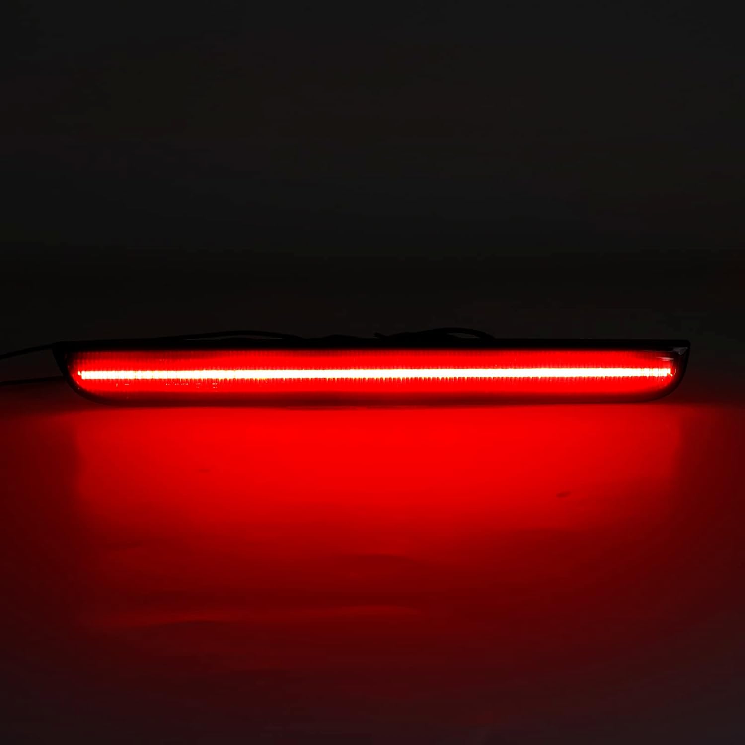 BRAND, CATEGORY, R&F AUTO, REFLECTORS, R&F Auto LED Rear Bumper Reflector Lights Compatible with Challenger 2015-2022 Smoked Lens Red Tail Rear Bumper Reflector Brake Lamp Powered by 80-SMD LED Chips