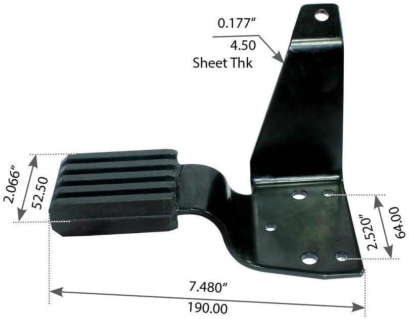 BRAND, CATEGORY, FORTPRO, HOODS, Right Side Hood Rest Bracket Compatible with Mack CH/CL/CX/CV - Replaces 140QM433M | F245639