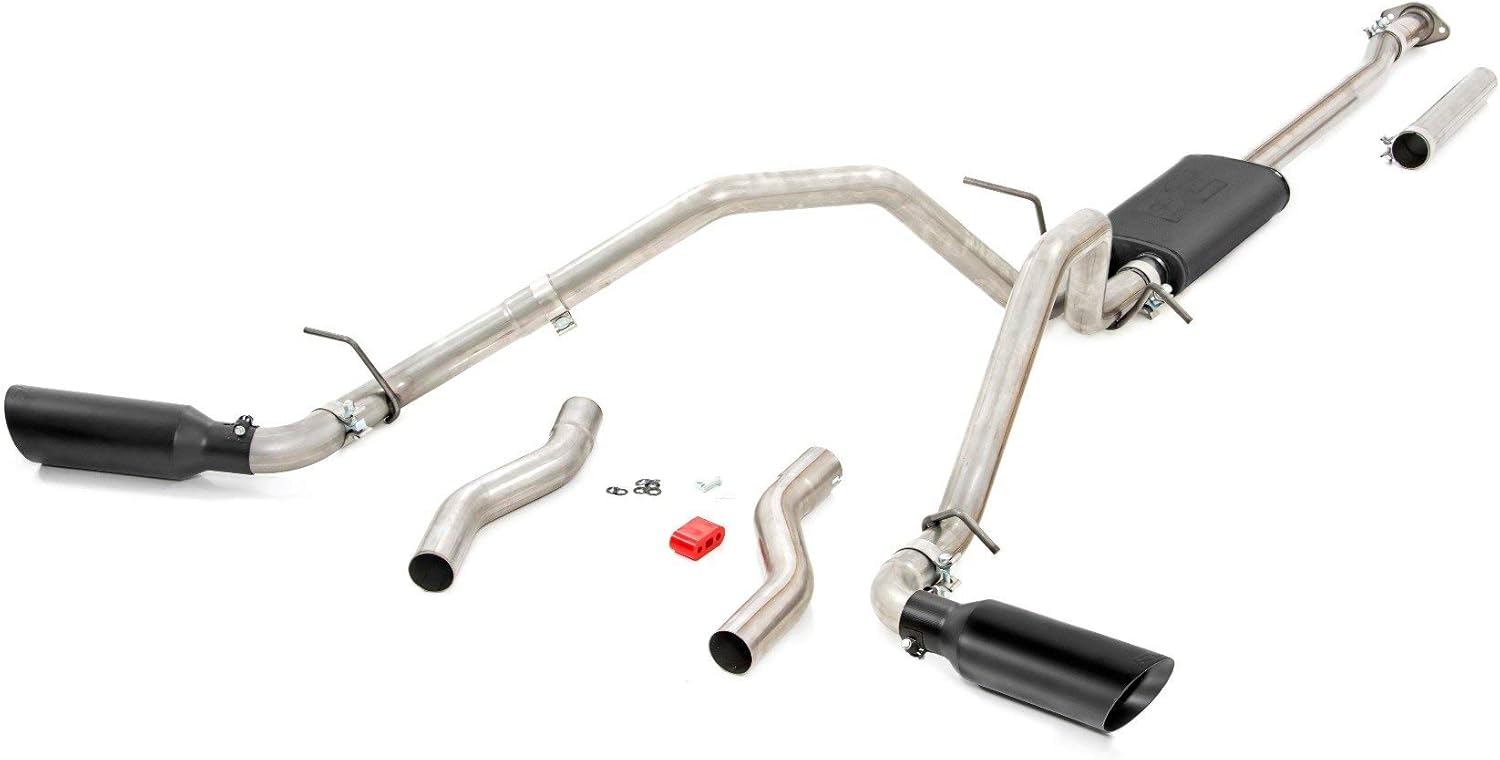 BRAND, CAT-BACK SYSTEMS, CATEGORY, ROUGH COUNTRY, Rough Country Dual Cat-Back Exhaust for 19-24 Ram 1500 2WD/4WD | 5.7L - 96013