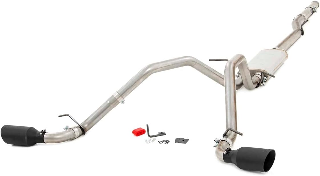 BRAND, CAT-BACK SYSTEMS, CATEGORY, ROUGH COUNTRY, Rough Country Dual Cat-Back Exhaust for 2014-2018 Chevy/GMC 1500 | 5.3L - 96007