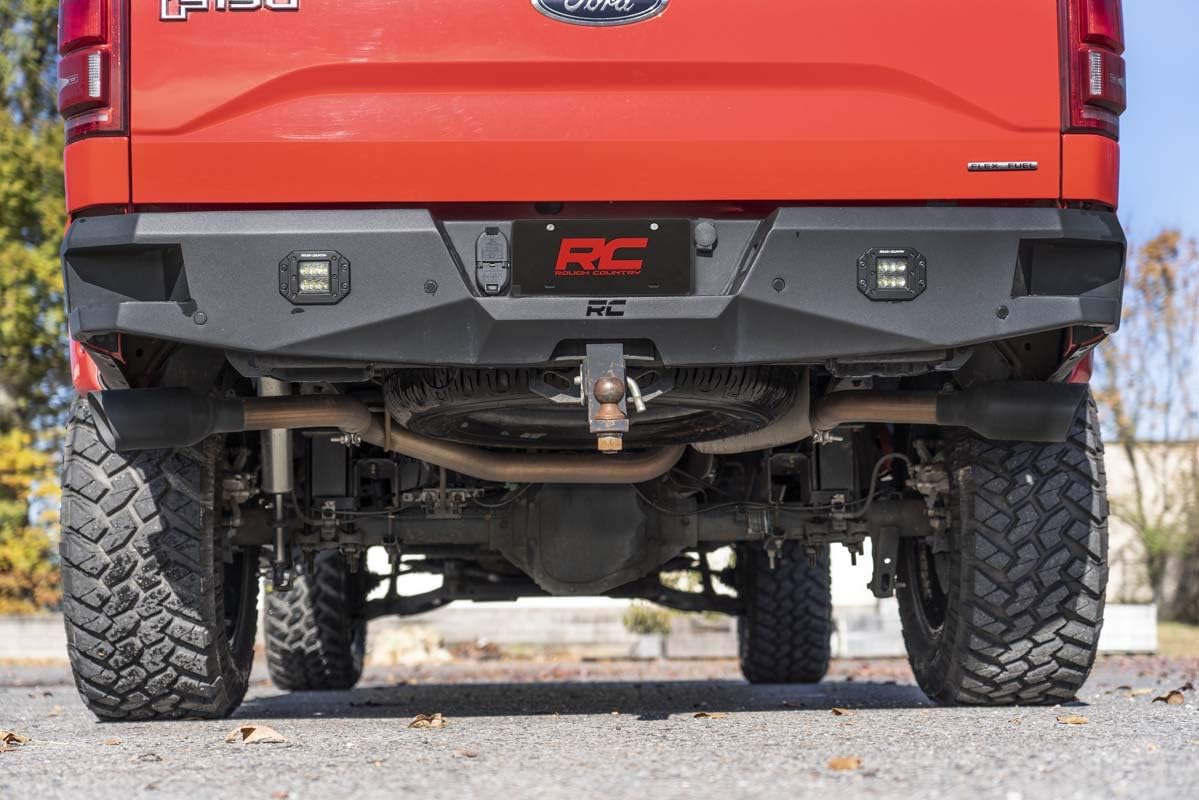 BRAND, CAT-BACK SYSTEMS, CATEGORY, ROUGH COUNTRY, Rough Country Dual Cat-Back Exhaust for 2015-2020 Ford F-150 2WD/4WD - 96006